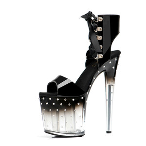Sandales à talons hauts 20cm style européen et américain adaptées pour mannequin automobile défilé danse de pole striptease disc - Product Image 1