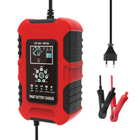FOXSUR 12V 10A Cargador de batería rápido automático inteligente Cargador de batería de plomo-ácido seco húmedo