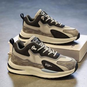 Zapatillas de running Agaran de cuero para hombre, novedad primavera 2026, con suela gruesa elevada, versátiles y a la moda (estilo papá) - Product Image 2
