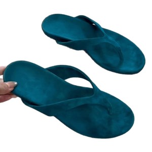 Women Faux Suede Flat Sandals Solid Color Open <b>Toe</b> Slip-On Cushioned EVA Sole Summer Comfort Fashion Trend - Product Image 5