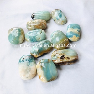 Pietre curative di cristallo di pietra di palma di calcite caraibica blu naturale all'ingrosso per la decorazione - Product Image 3