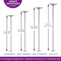 Barre de fitness et de pole dance rotative en acier inoxydable pour exercices à domicile, tube de 45 mm de diamètre pour spinning et danse