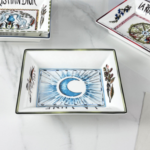 Plateau de rangement pour cartes de tarot en porcelaine osseuse, série Lune, rétro, décoratif et créatif - Product Image 4