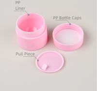 Pot en plastique PP à double paroi vide pour crème, disponible en 5g / 10g / 15g / 20g / 30g / 50g / 100g