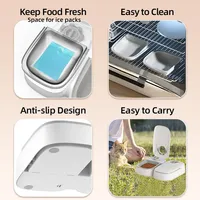 Distributeur automatique de nourriture pour chien à double bol, programmable pour 2 repas, distributeur intelligent de nourriture pour chat, nourrisseur d'animaux pour nourriture humide et sèche, accessoires pour chat