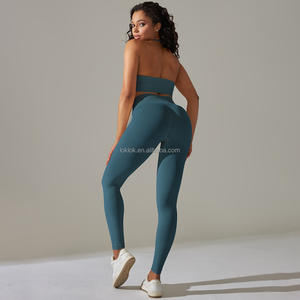 Deportiva Mujer Tendencia Seamless High Quality Activewear Fitness Yoga Set <b>Sports</b> <b>Bra</b> Leggings Workout Sets for WomenTank Top - Product Image 3