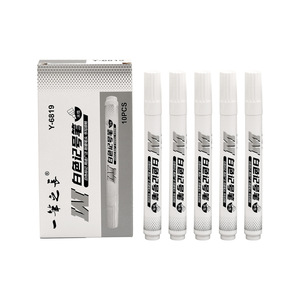 Marcador para pizarra blanca Y-6819, 10 unidades, tinta blanca a base de agua, punta grande para dibujar y escribir - Product Image 1