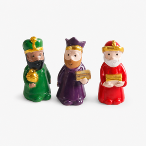 Figurines miniatures des Trois Rois Mages, breloques pour gâteau de l'Épiphanie, décorations de Noël en gros - Product Image 1