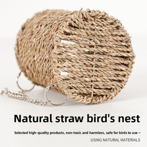 Papegaaienslaapnest Vogelhuisje Hangend Klein Tijgerhuid Xuanfeng Pioenroos Handgeweven Ademend Speciaal bed Voor gebruik op zomerdagen - Product Image 3