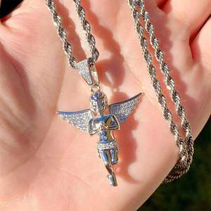 Bijoux <span class=keywords><strong>pas</strong></span> chers, religion, zircon, <span class=keywords><strong>diamant</strong></span>, quartz, or 18 carats, <span class=keywords><strong>pendentif</strong></span> ailes d'ange pour bébé aura - Product Image 3