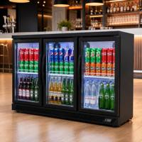Mini réfrigérateur-congélateur avec porte en verre, écologique, silencieux, pour hôtel, chambre à coucher, fournitures, refroidisseur portable, mini réfrigérateur 90L