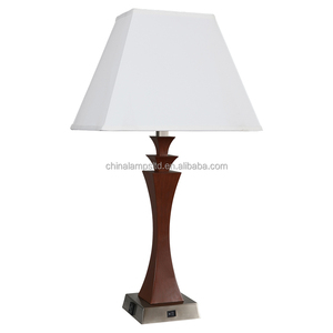 Lámpara de Mesa con Base de Cerámica Blanca y Pantalla de Tela Blanca para Dormitorio de Hotel, Sala de Lectura Retro o Uso Doméstico - Product Image 4