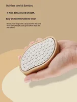 Lime à pieds en bambou écologique à long manche, outil de pédicure, lime à talon en acier inoxydable transfrontalier, lime à talon unique