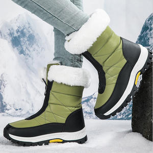 <span class=keywords><strong>Bottes</strong></span> <span class=keywords><strong>de</strong></span> <span class=keywords><strong>neige</strong></span> mi-mollet grande taille pour femme, imperméables, antidérapantes, chaudes, avec fermeture éclair avant, semelle intérieure en coton EVA, nouvelle collection, meilleures ventes, pour l'extérieur par temps <span class=keywords><strong>froid</strong></span> - Product Image 5