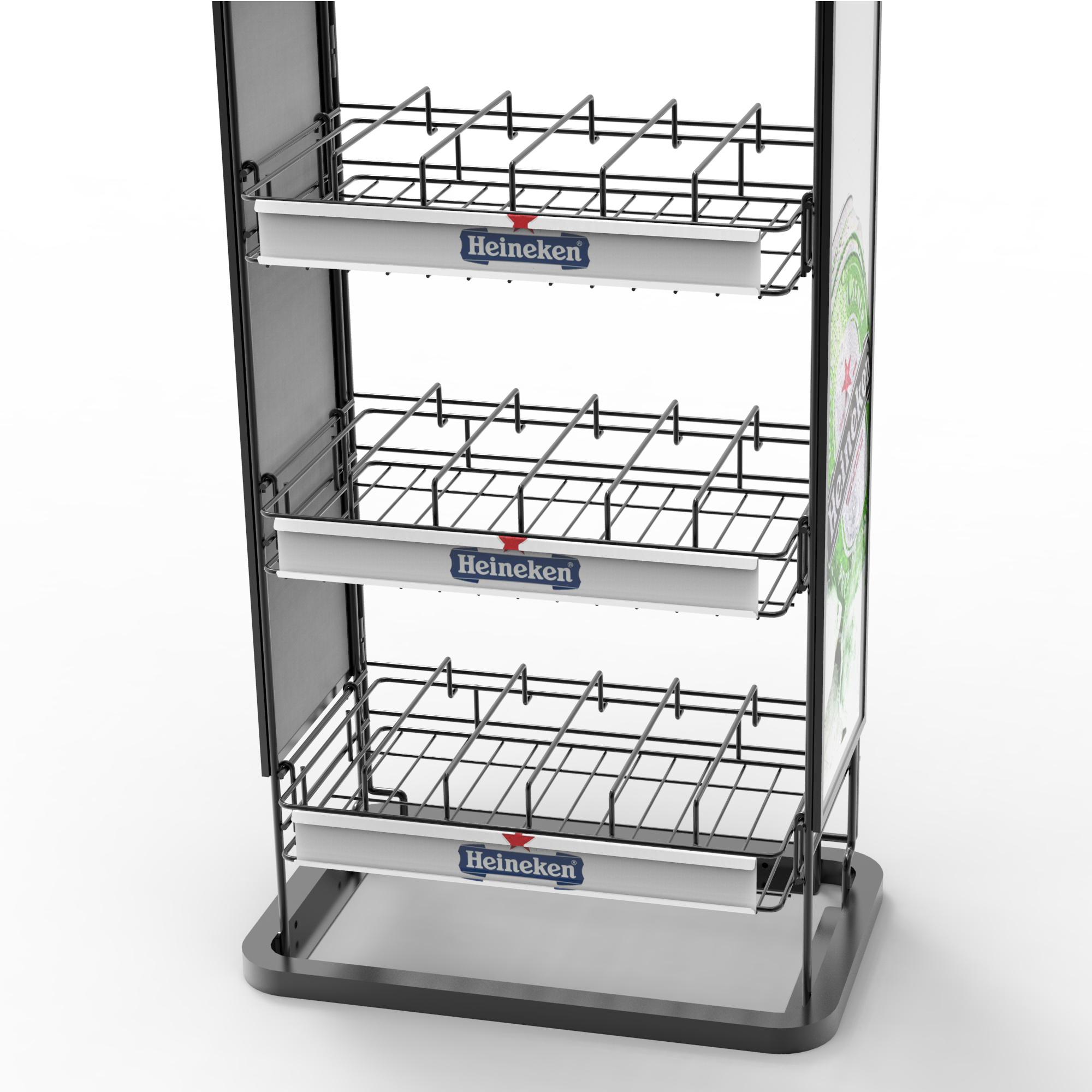Apache Customized Heavy Duty Fashion Style Beer and Wine Display Rack for Sparkling Drinks or Liquor Store — view 6