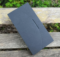 Enveloppe personnalisée, en carton Kraft noir, pour étui de téléphone, 50 unités