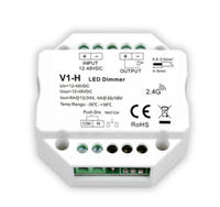 Contrôleur de gradation LED RF V1-H 1CH*4A/8A 12-48VDC pour bande lumineuse LED monochrome