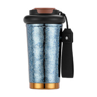 Mug à café en titane pur, gobelet portable, boîte cadeau de luxe exquise, bouteille d'eau d'extérieur, design minimaliste moderne
