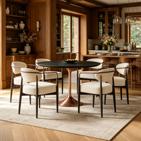 Chaises de salle à manger en bois, fauteuils, solution complète, siège rembourré, bois massif, tissu, chaises de salle à manger de luxe personnalisées pour les distributeurs