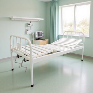 Cama Hospitalaria Manual Xin Yuchen YC-B10 Blanca de Acero con Recubrimiento en Polvo, Doble Balancín con Ajuste de Respaldo y Elevación de Piernas - Product Image 1