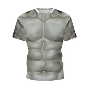 European and American Trends Men's 3D Printed T-Shirt Custom Hip Hop Tee Shirts Streetwear 100% Polyester T Shirts