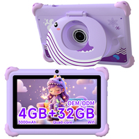 Tablet Infantil de 7 Pulgadas para Niños de 3 a 15 Años con 32 GB de Almacenamiento, Batería de 3000 mAh, Android 12.0, Procesador de Cuatro Núcleos, Resistente a Golpes y al Polvo, ROHS