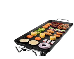 Barbecue Elektrische Grill Rack Non Stick Elektrische Barbecue Plaat Voor Vlees Hot Selling 110V Rookloos Ijzer Oem Ptfe Huishoudelijke 220