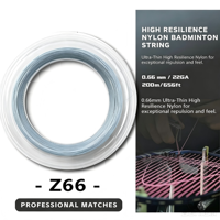 Cordage de badminton en nylon haute résistance Hin Z66, fabrication japonaise, 0,66 mm, qualité supérieure, bobine de 200 m