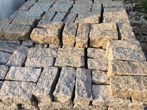 Pavés en granit jaune rustique Flamed China G682, pierres de pavage naturelles beiges pour allées extérieures - Product Image 5