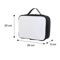 Sac à dos scolaire professionnel vierge pour impression par transfert thermique, forme carrée, couleurs assorties, pour sac à déjeuner et trousse à crayons