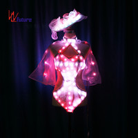 Costumes de danse sur poteau sexy à LED de Chine, vêtements de danse du ventre, robe de ballet pour spectacle