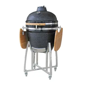 Autlex 23.5 inci XL besar BBQ keramik Kamado Outdoor arang Grill dengan Stainless Steel aksesoris