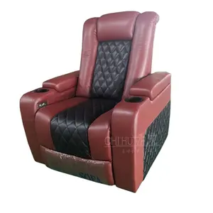 Sofá reclinable de cuero multifunción, silla reclinable de alta calidad personalizada para cine en casa