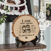 Tranches de bois gravées au laser circulaires, plaques nominatives en bois sculptées à la main, décoration graffiti DIY, artisanat