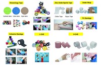 Bande de protection auto-adhésive en crêpe élastique non tissée de 5 cm pour le sport, les animaux, les animaux de compagnie, les doigts, la gym, la protection des doigts lors de l'écriture