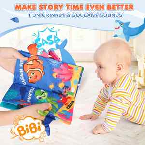 Libros de Tela para Bebés con Texturas para Tocar y Sentir, Libros de Aprendizaje Educativos, Libros Sensoriales Suaves - Product Image 5