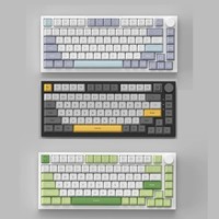 Ajazz keyboard mekanik berkabel RGB, 82 tombol AK820 75% Gasket Hot Swap Gaming