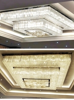 Lustre en cristal, luminaire de plafond, moderne, hall, hôtel, villa, salon, personnalisé, LED, luxe, décoratif, banquet, 90, pendentif gratuit, 100