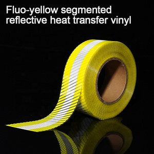 High Visibility Segmented Fluo <strong>Color</strong> Reflective Heat Transfer Film Iron on <strong>Vinyl</strong> for Safety Cloth - Product Image 3