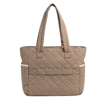 Sac fourre-tout matelassé personnalisé en couleur unie, grande capacité 20L, compartiment pour ordinateur portable 15,6 pouces, sangle de bagage, multi-poches, sac quotidien pour femme