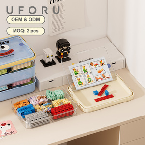 UFORU Boîte de <span class=keywords><strong>rangement</strong></span> de jouets pour enfants de la maternelle à impression personnalisée avec couvercle - Product Image 1
