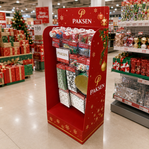 Expositor de Cartón Corrugado Personalizado con Gancho para Regalos Navideños, Exhibición para Minoristas - Product Image 3