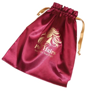Sac à main de luxe en satin haut de gamme avec cordon de serrage, pochette anti-poussière personnalisée pour sous-vêtements en satin avec logo sur mesure - Product Image 4