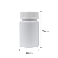Flacon capsule en plastique PET personnalisable, anti-poussière et anti-humidité, 80 ml, vide, pour emballage de produits nutraceutiques