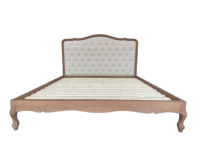Tête de lit rembourrée à cadre capitonné de style français de luxe GB55-6-B Lit double en bois massif pour meubles de chambre à coucher