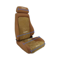 Siège baquet de course de style ancien, design sportif confortable avec glissière, universel, une paire de sièges de course en mousse