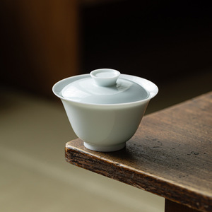 Guanlan Yingqing Gaiwan Porcelain <b>Tea</b> Bowl With Lid Round Kung Fu <b>Tea</b> <b>Set</b> Household Serving Bowl Afternoon <b>Tea</b> - Product Image 1