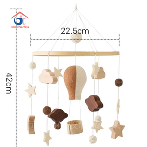 Mobile musical en bois pour bébé de 0 à 12 mois, jouet suspendu pour lit, décoration de chambre, idéal pour le dropshipping Shopify - Product Image 1