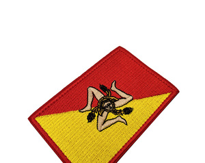 Parches de bucle de gancho bordados a máquina 9*6CM brazaletes de <span class=keywords><strong>bandera</strong></span> siciliana para ropa sombreros y mochilas decoración personalizada - Product Image 2