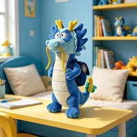 Mascotte en peluche de dragon de dessin animé personnalisée, jouet en peluche de dragon chinois doux, OEM ODM, logo personnalisé, cadeau promotionnel d'entreprise, vente en gros